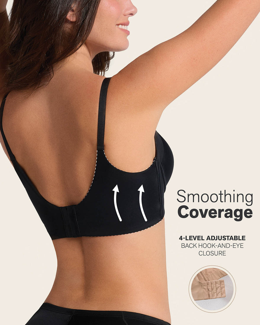 High Profile Bra & PowerStay Short in Black  |Leonisa