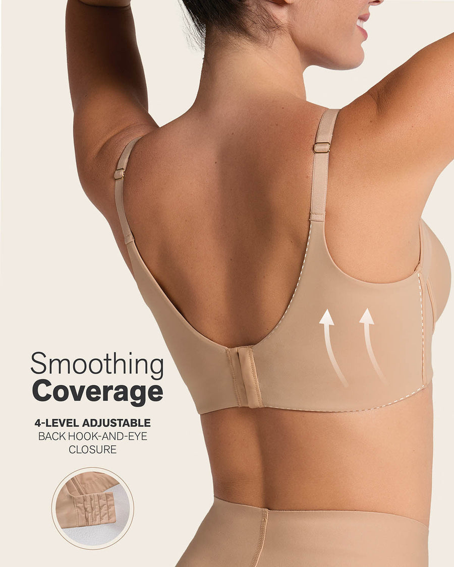 High Profile Bra & PowerStay Short in Golden Beige and Brown  |Leonisa