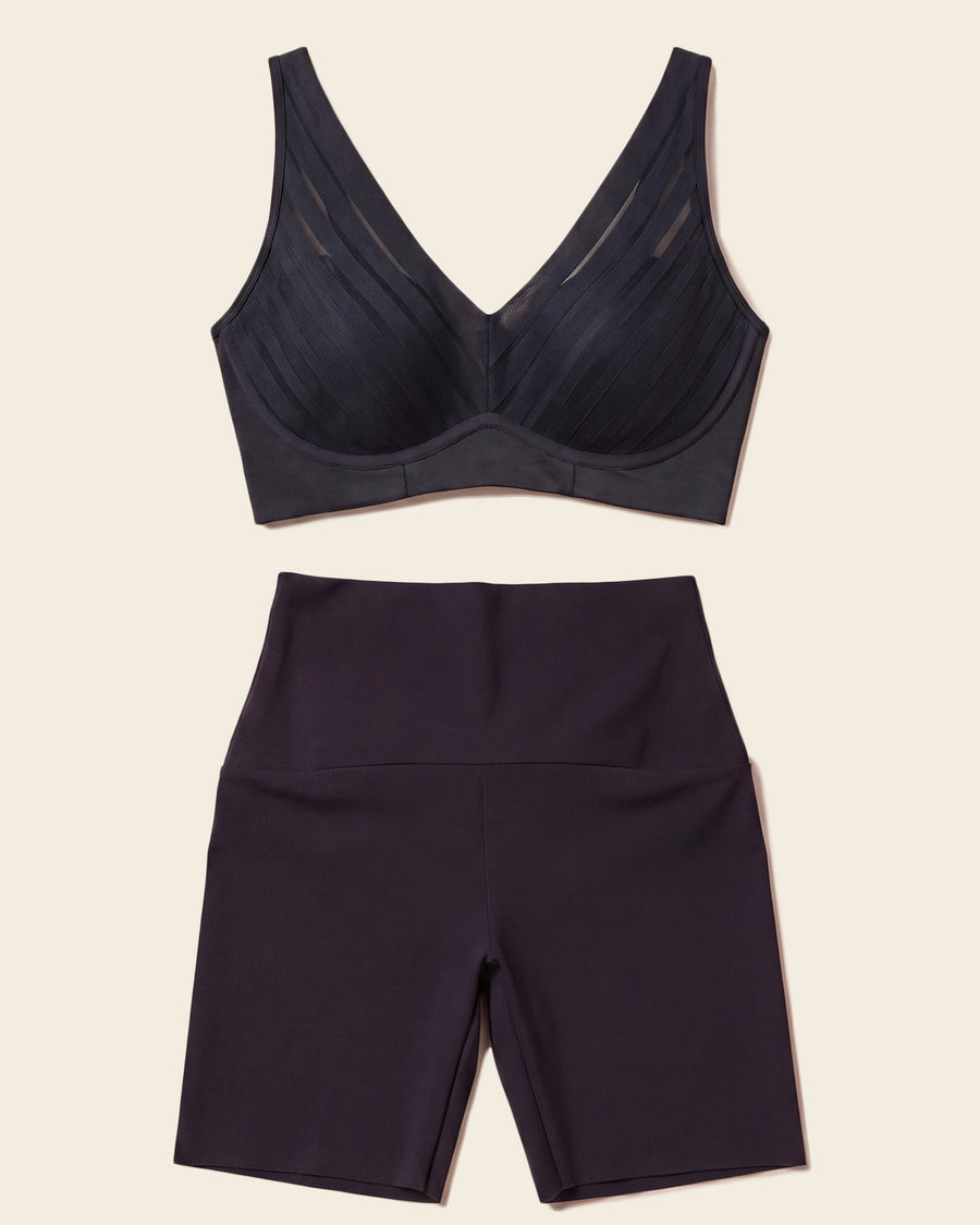 Daily Bra & PowerStay Short in Black  |Leonisa