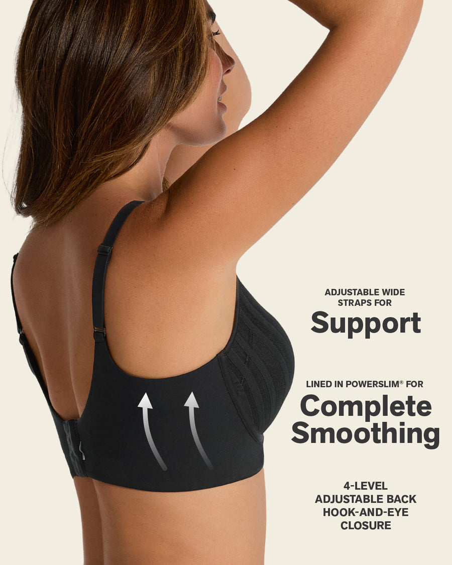 Daily Bra & PowerStay Short in Black  |Leonisa