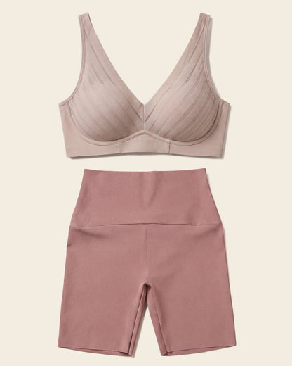 Daily Bra & PowerStay Short in Nude  |Leonisa