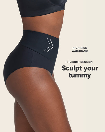 2-Pack FusedContour High-Tech High-Waisted Classic Sculpting Panties Black |Leonisa