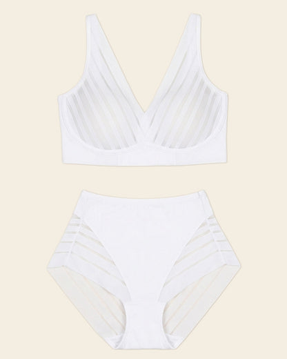 Daily Bra & Stripe Undetectable in White  |Leonisa