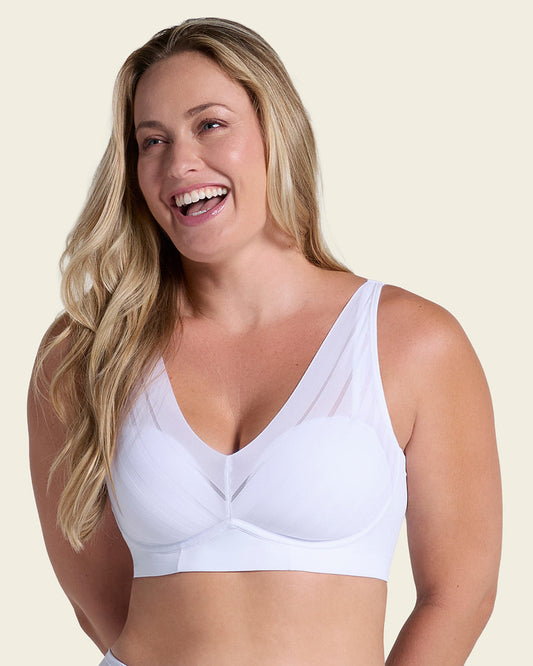 Daily Bra & Stripe Undetectable in White  |Leonisa