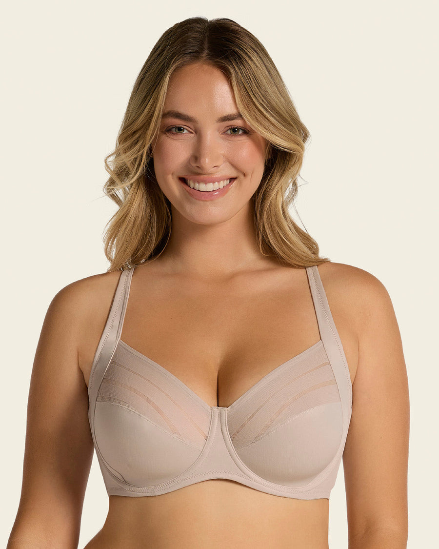 ContourFit Bra & Stripe Undetectable Panty in Nude  |Leonisa