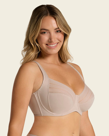 ContourFit Bra & Stripe Undetectable Panty in Nude  |Leonisa